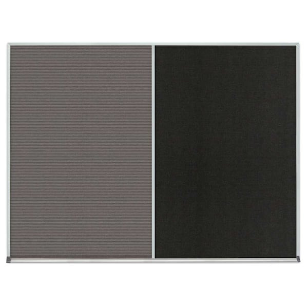 Single Door Radius Corkboard, 18"x24", Bla, UV7000RC-BLACK-PEARL